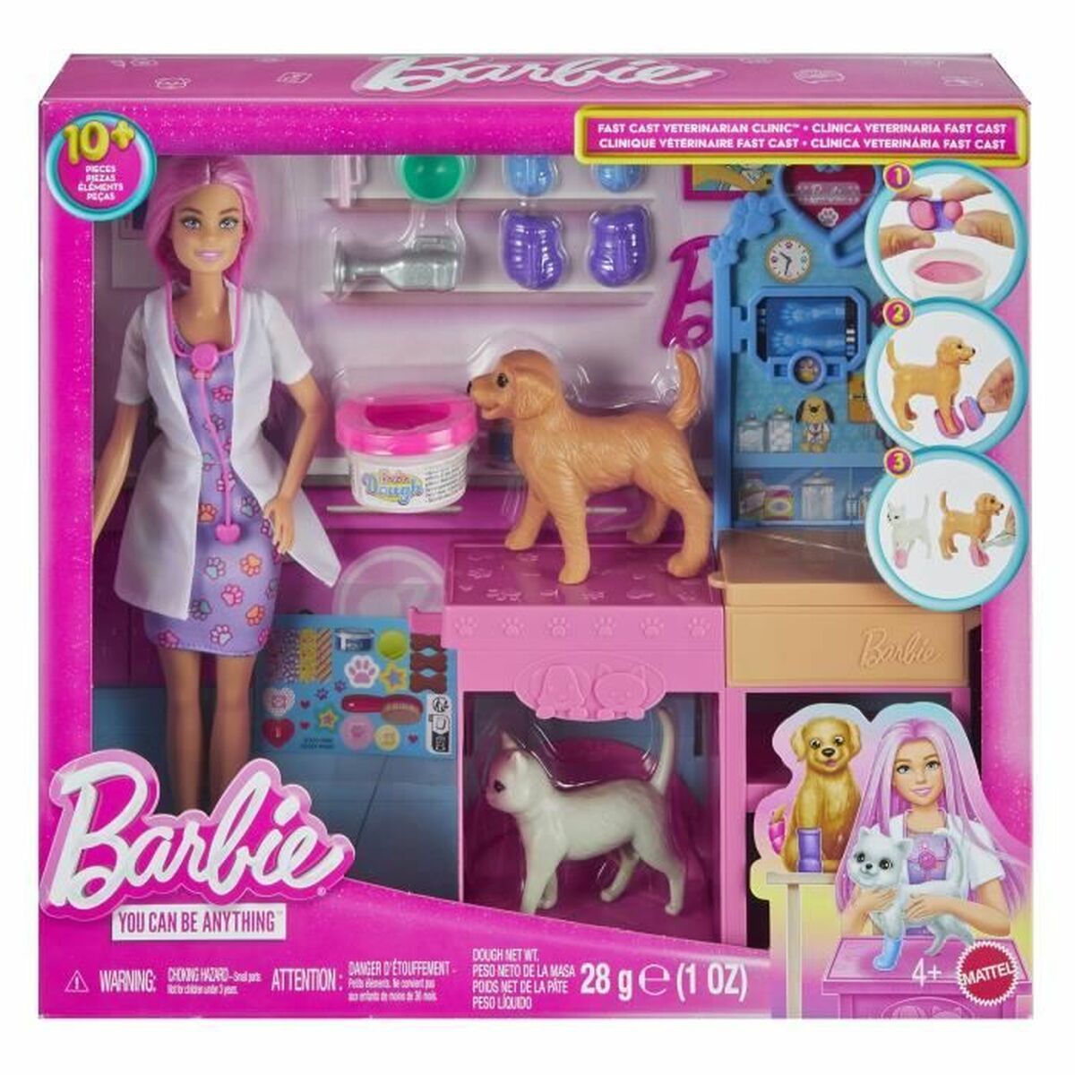 Playset Barbie Veterinarian Clinic 15 Pieces Playset Barbie Veterinarian Clinic 15 Pieces
