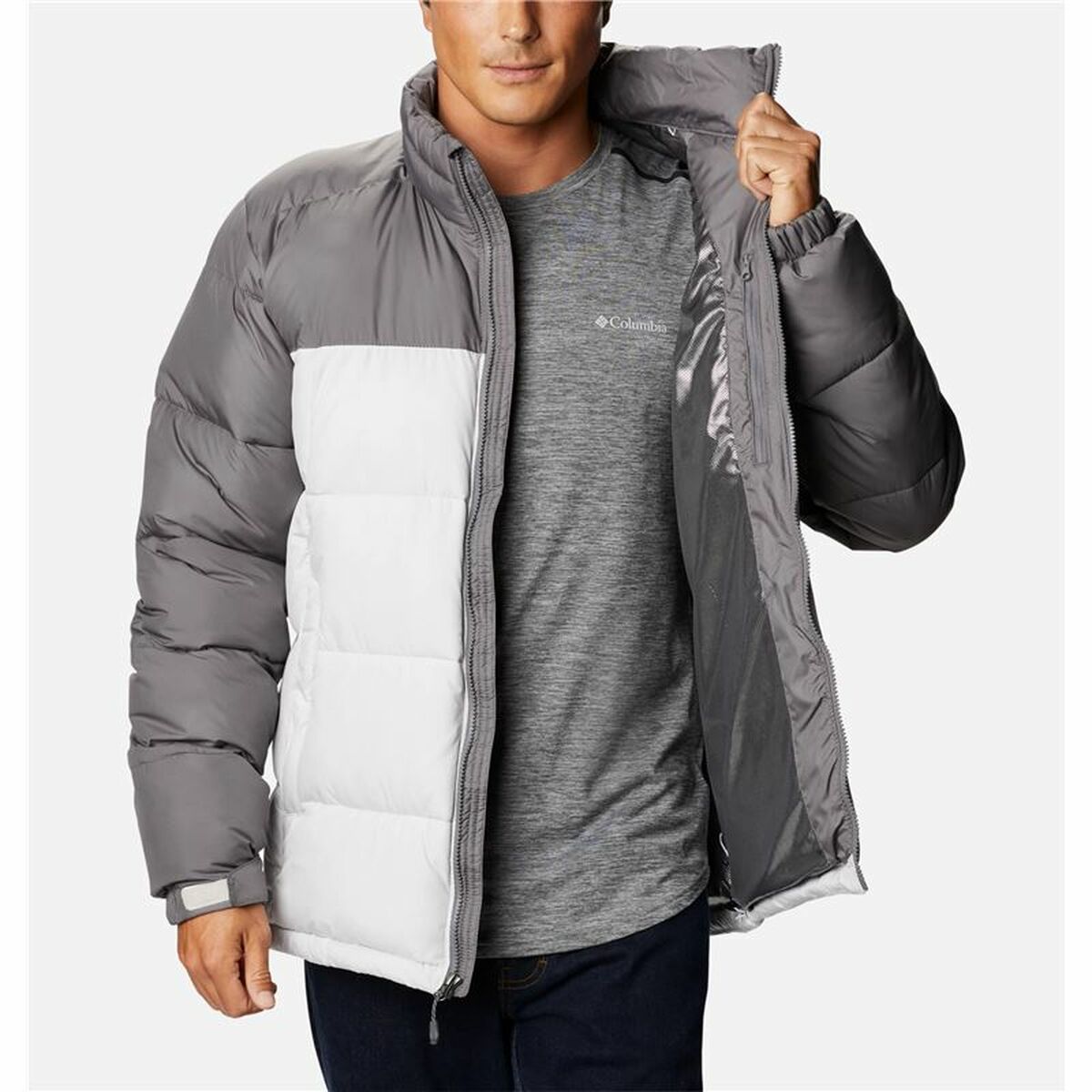 Men’s Sports Jacket Columbia Pike Lake White/Grey