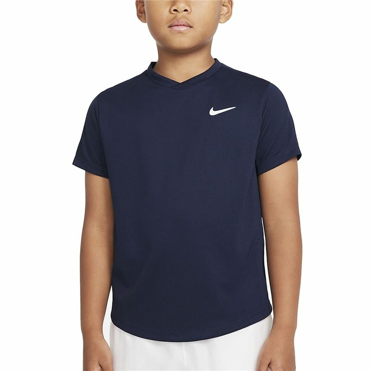 Child’s Short Sleeve T-Shirt Nike Court Dri-FIT Victory Navy Blue