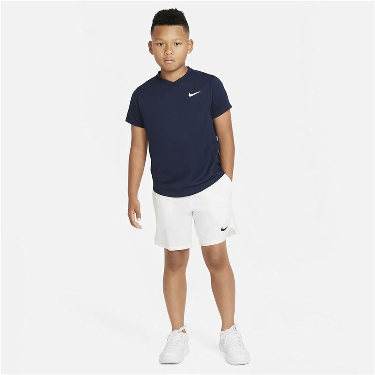 Child’s Short Sleeve T-Shirt Nike Court Dri-FIT Victory Navy Blue