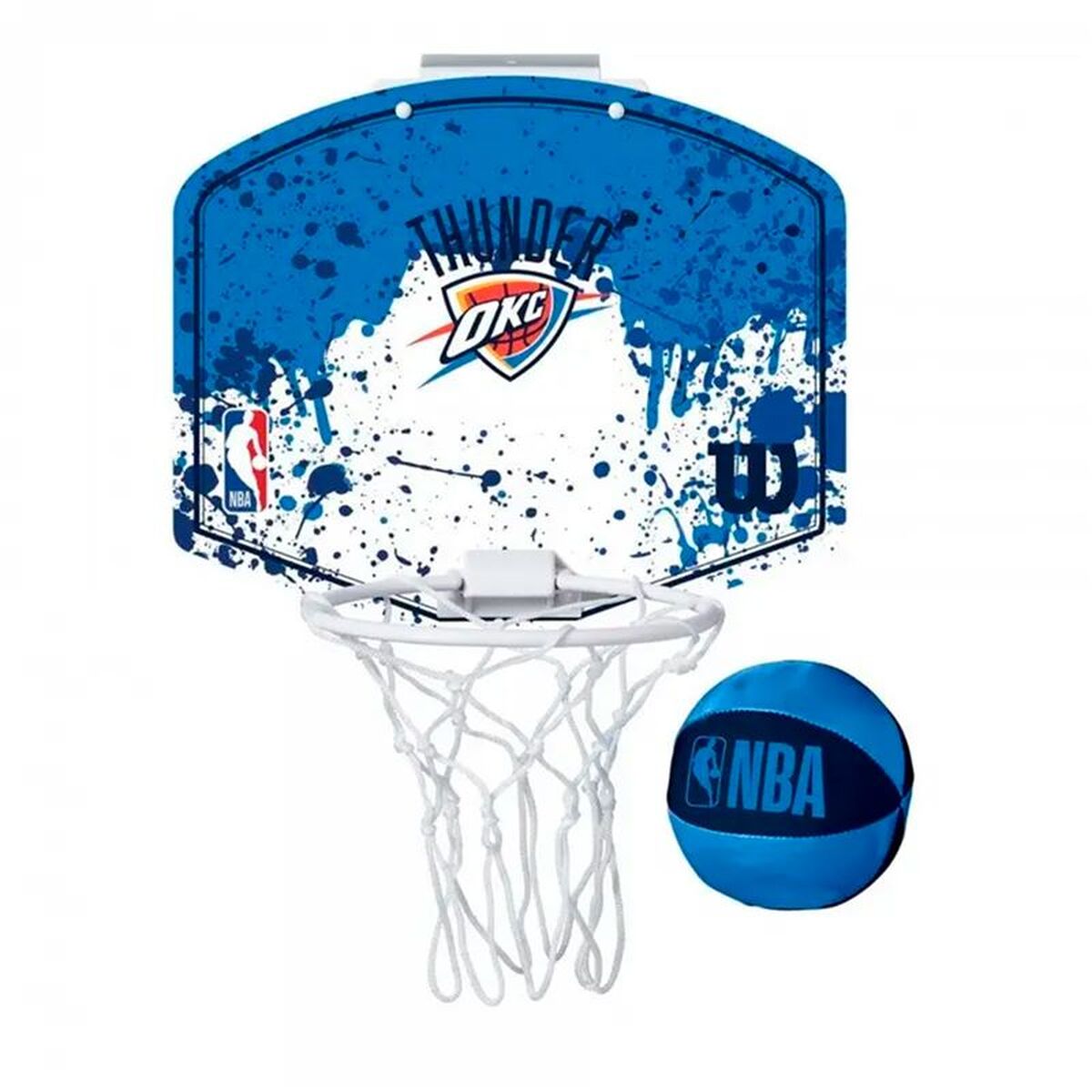 Basketball Basket Wilson Team Mini Hoop NBA Thunder Blue Basketball Basket Wilson Team Mini Hoop NBA Thunder Blue