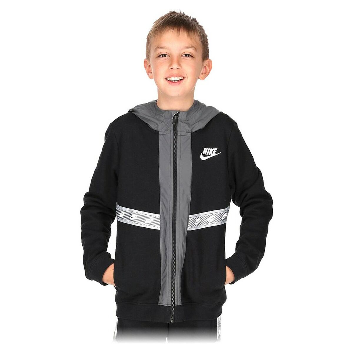 Children’s Sports Jacket Nike Black Cotton Children’s Sports Jacket Nike Black Cotton