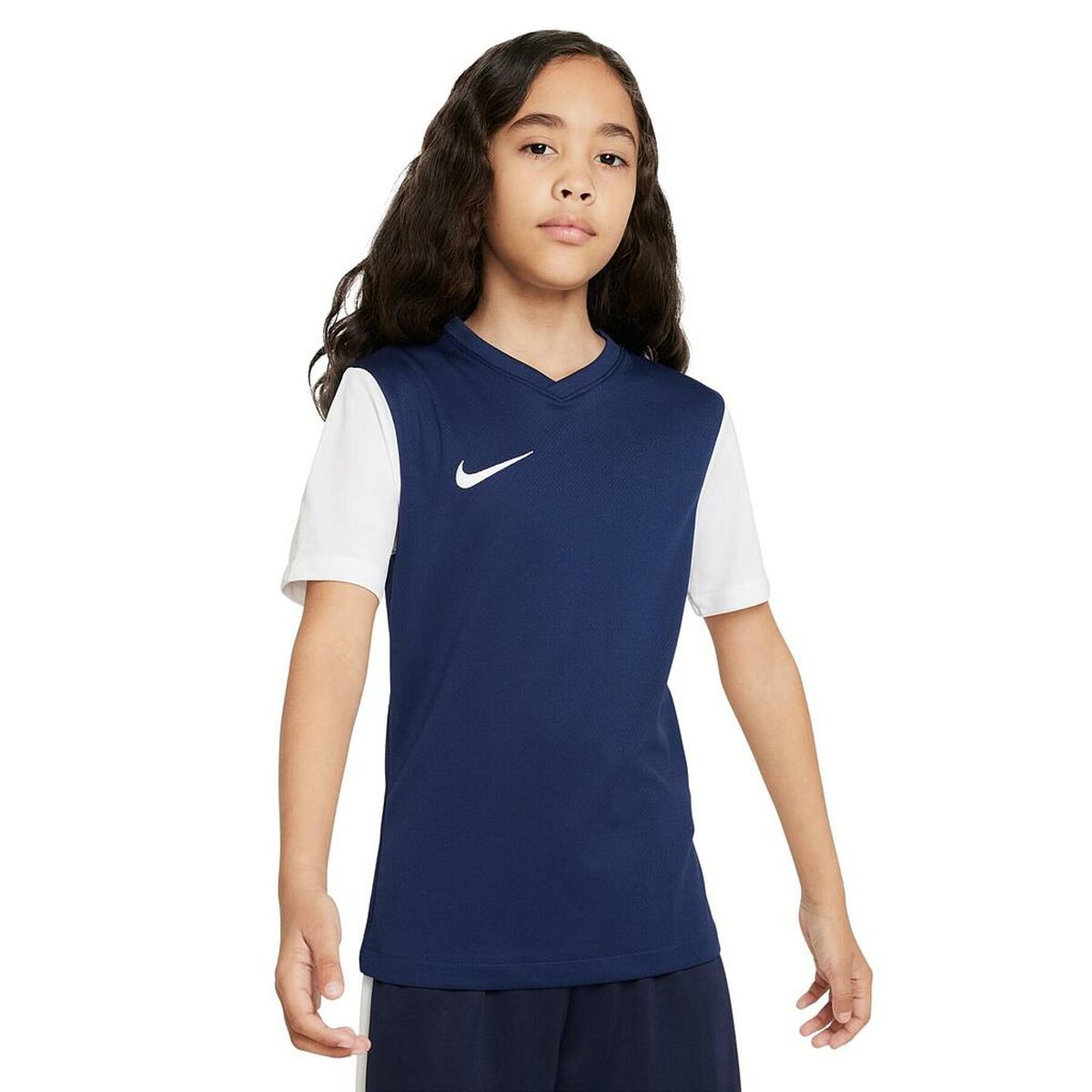 Child’s Short Sleeve T-Shirt Nike TIEMPO PREMIER 2 TEE DH8389 410 Navy Blue