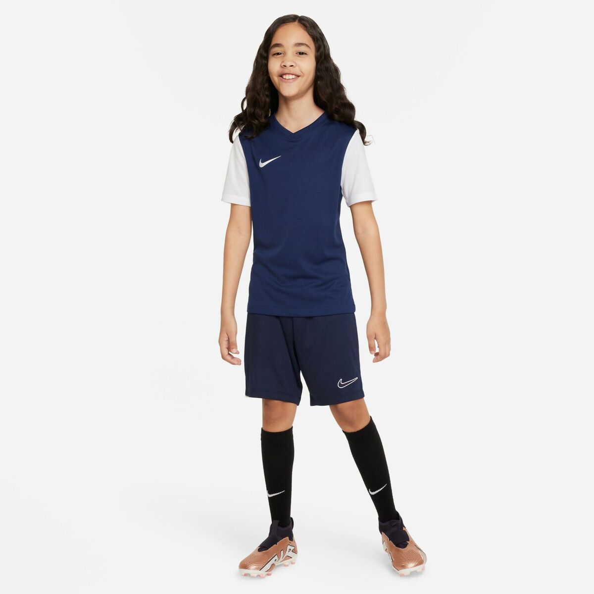Child’s Short Sleeve T-Shirt Nike TIEMPO PREMIER 2 TEE DH8389 410 Navy Blue