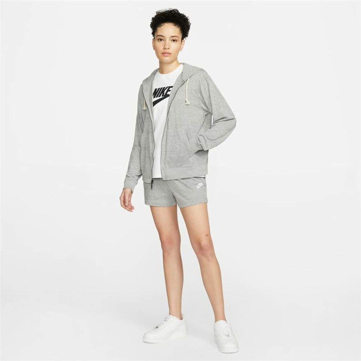 Women’s Sports Jacket Nike Sportswear Gym Vintage Grey