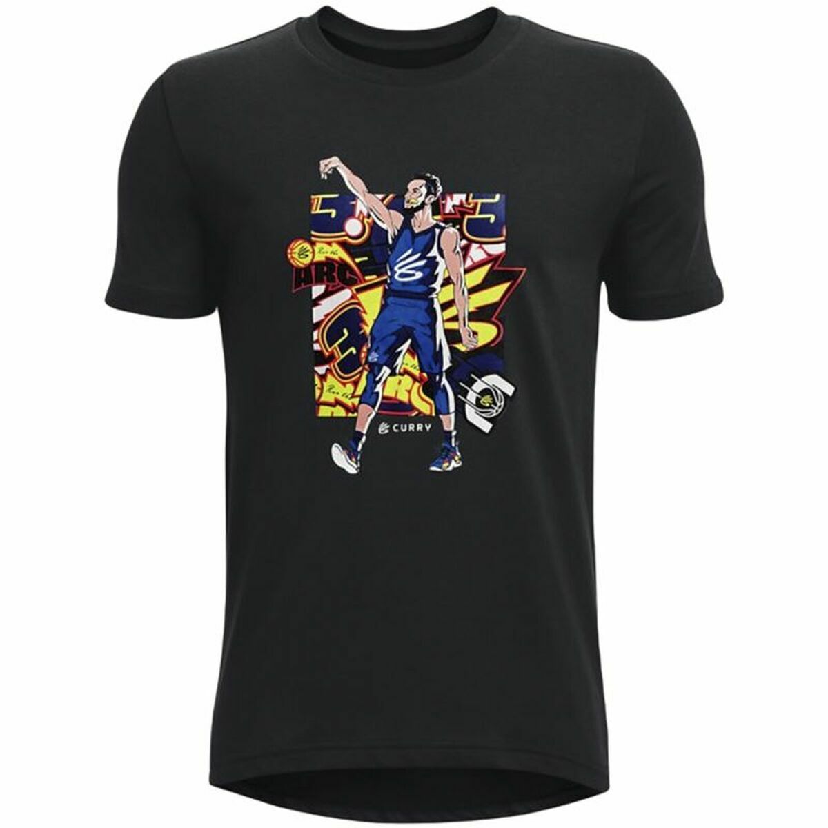 Child’s Short Sleeve T-Shirt Under Armour Curry Black