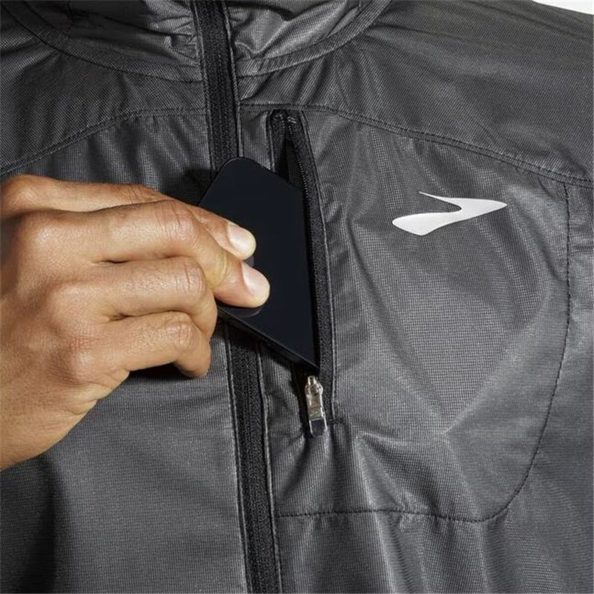 Men’s Sports Jacket Brooks All Altitude Grey