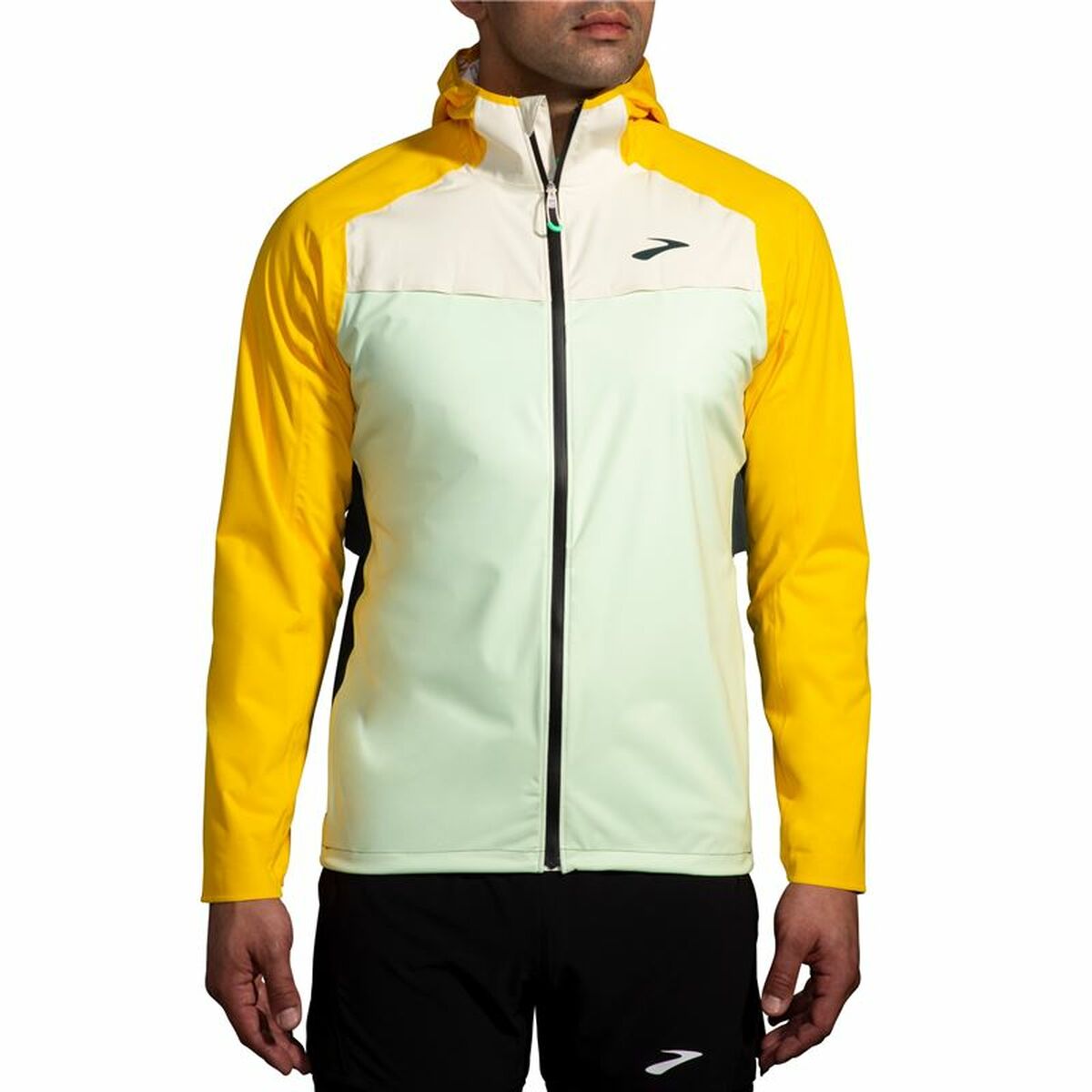 Men’s Sports Jacket Brooks High Point Waterproof White