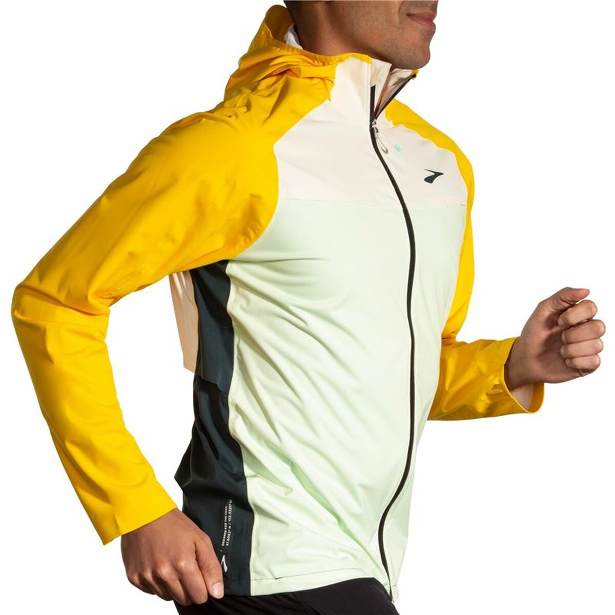 Men’s Sports Jacket Brooks High Point Waterproof White