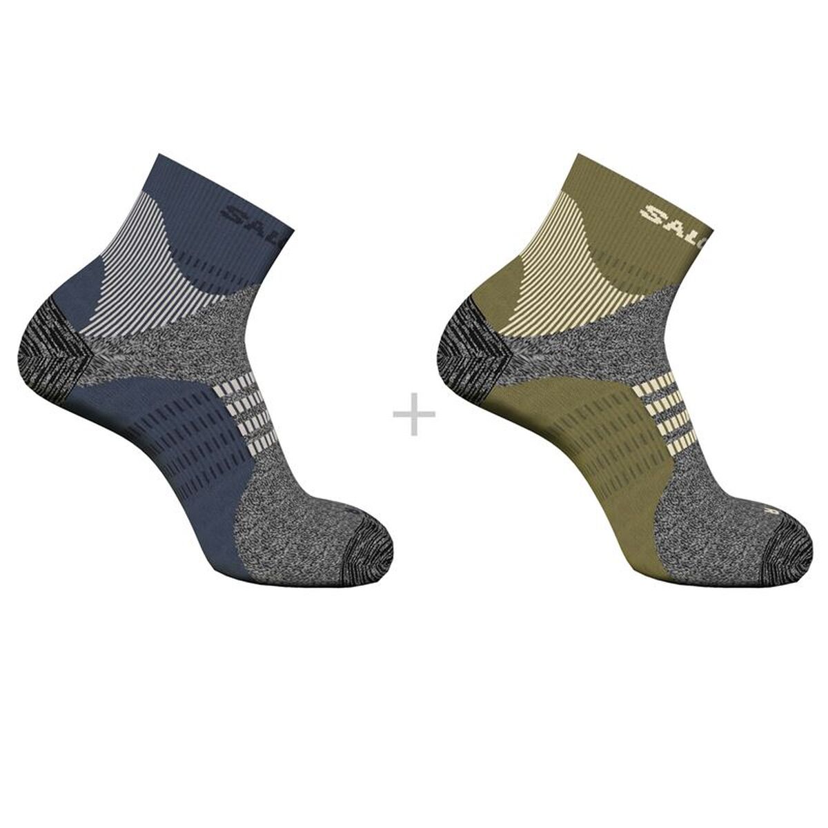 Sports Socks Salomon X Ultra Access Quarter Olive 2 pairs Sports Socks Salomon X Ultra Access Quarter Olive 2 pairs