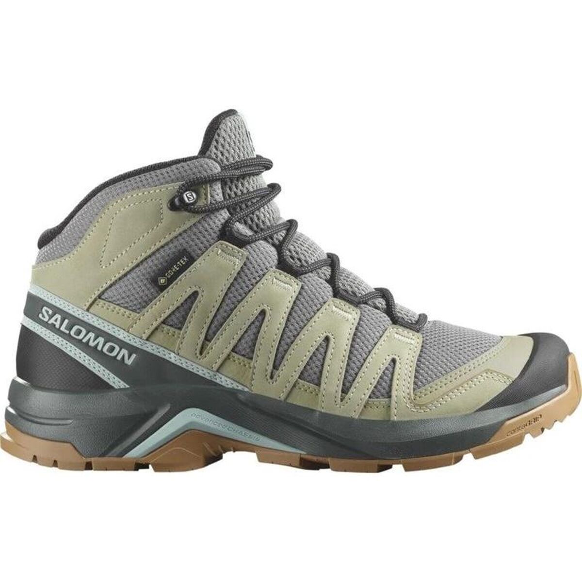 Walking Shoes for Men Salomon X-Adventure Recon Mid Olive Dark grey