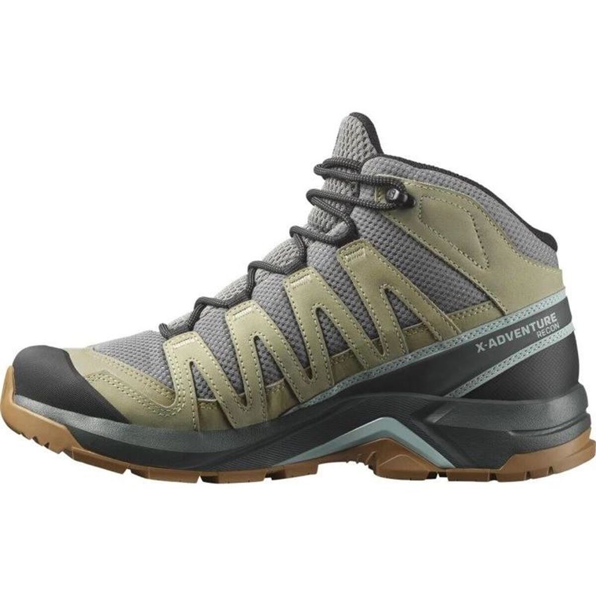 Walking Shoes for Men Salomon X-Adventure Recon Mid Olive Dark grey