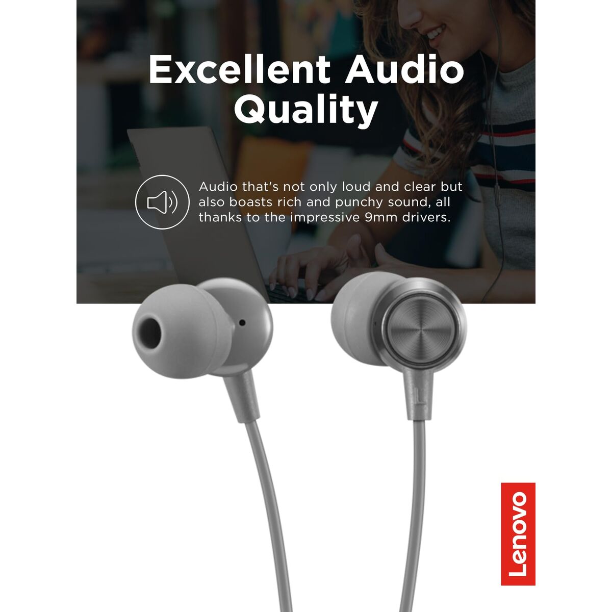 Headphones with Microphone Lenovo GXD1J77354 Grey