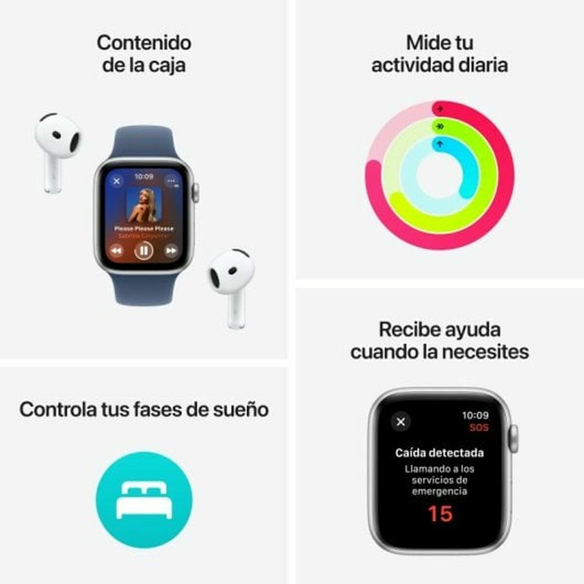 Men’s Watch Apple MXGF3QL/A Blue Silver