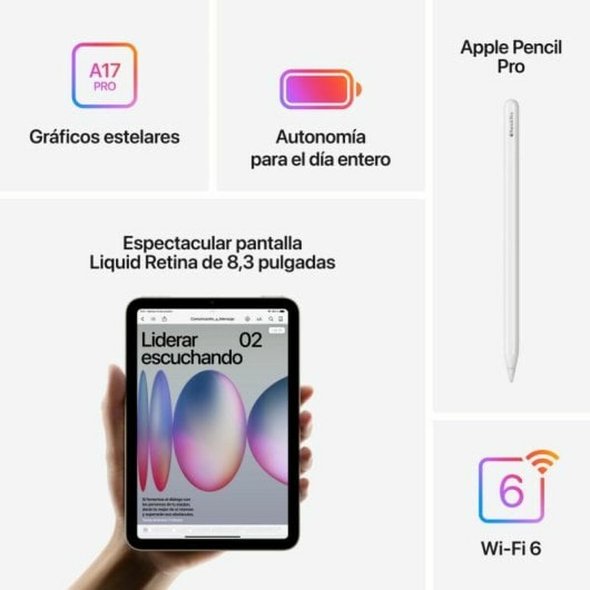 Tablet Apple MXN63TY/A 8,3″ 8 GB RAM 128 GB Grey