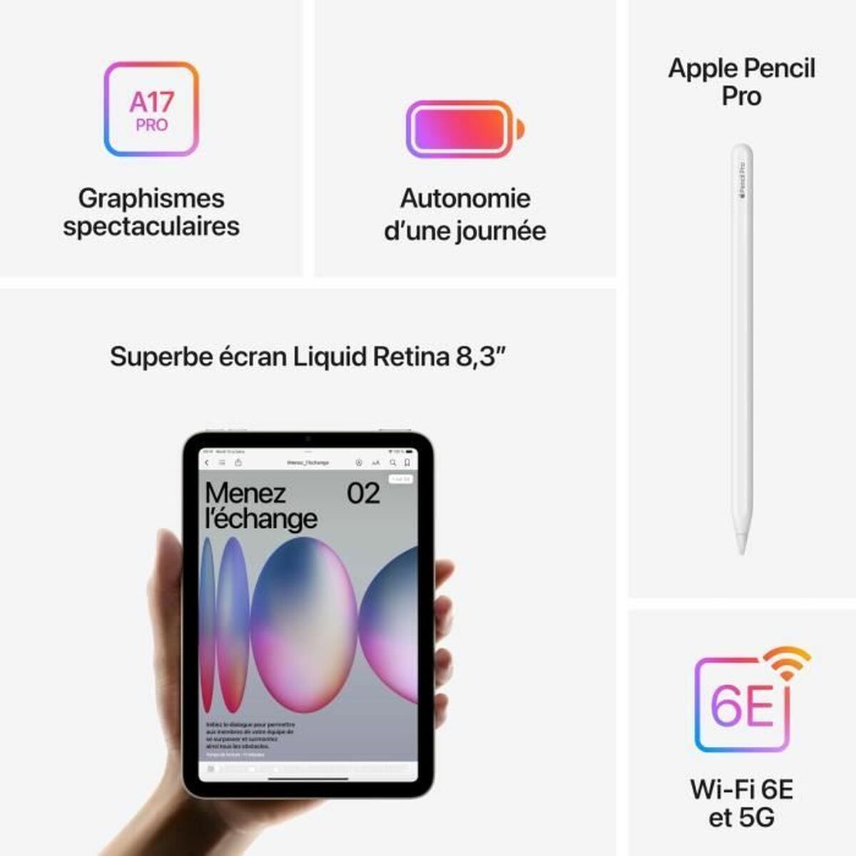 Tablet Apple iPad mini 8,3″ 128 GB Grey