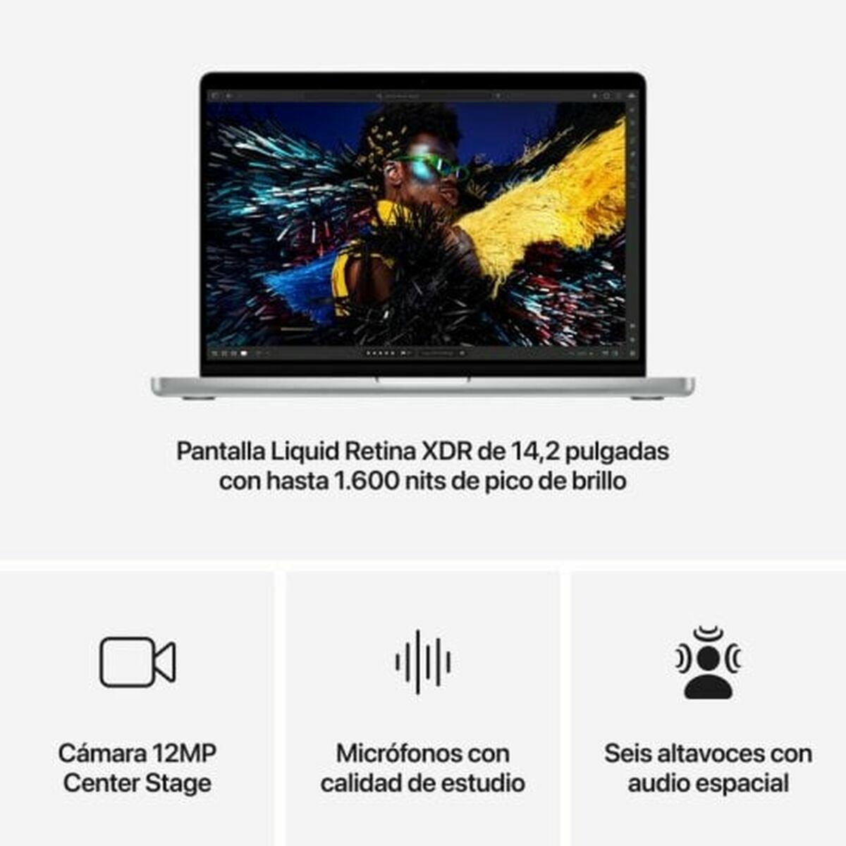 Laptop Apple MCX14Y/A 14,2″ M2 M4 24 GB RAM 1 TB SSD Spanish Qwerty
