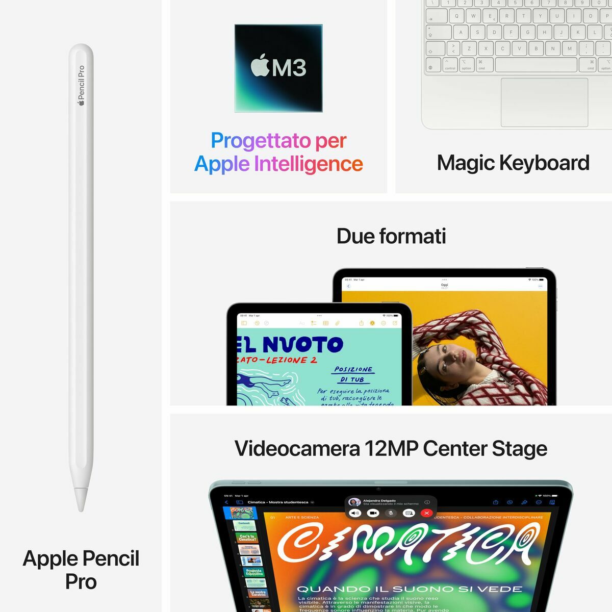 Tablet Apple MCNH4TY/A 13″ 8 GB RAM 128 GB Grey M3