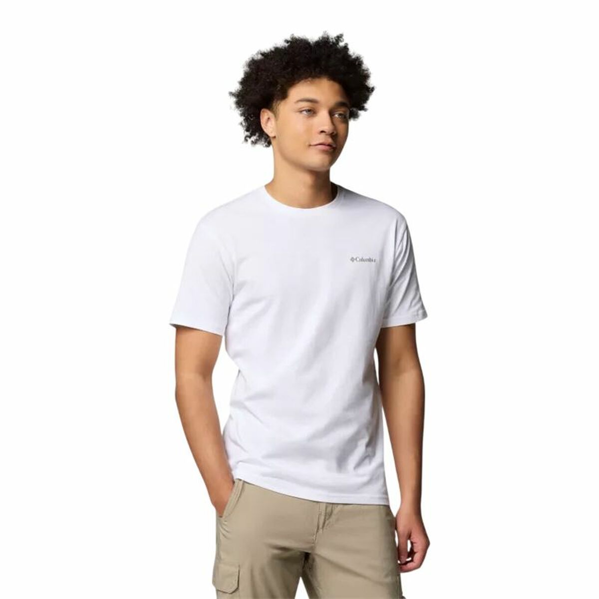 Menâs Short Sleeve T-Shirt Columbia North Cascades⢠Sleeve White Menâs Short Sleeve T-Shirt Columbia North Cascades⢠Sleeve White