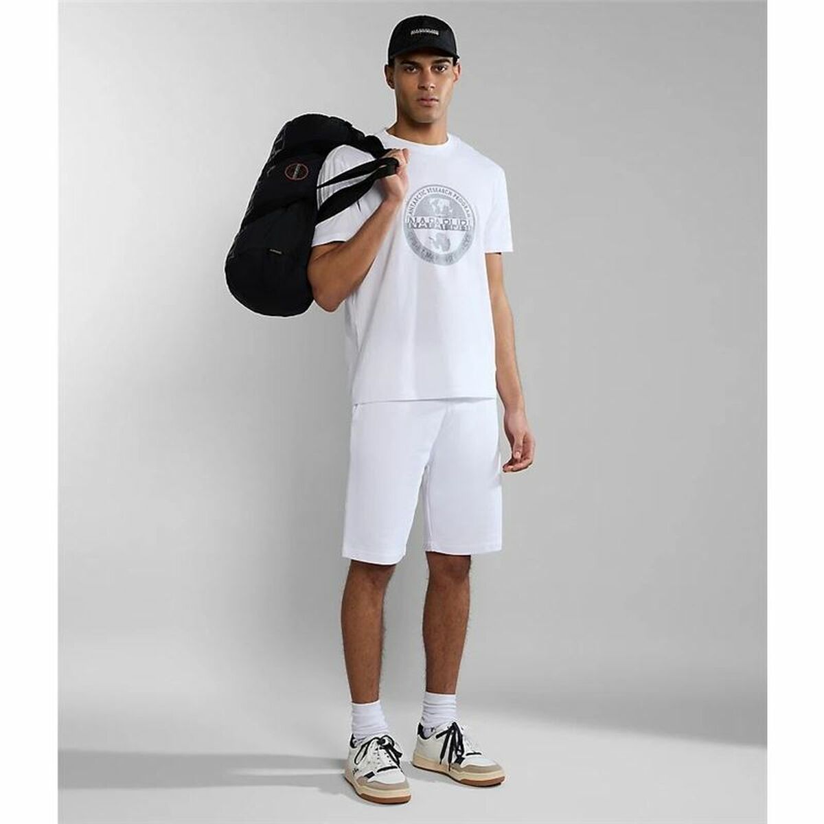 Short-sleeve Sports T-shirt Napapijri S-Bollo Ss 1 White