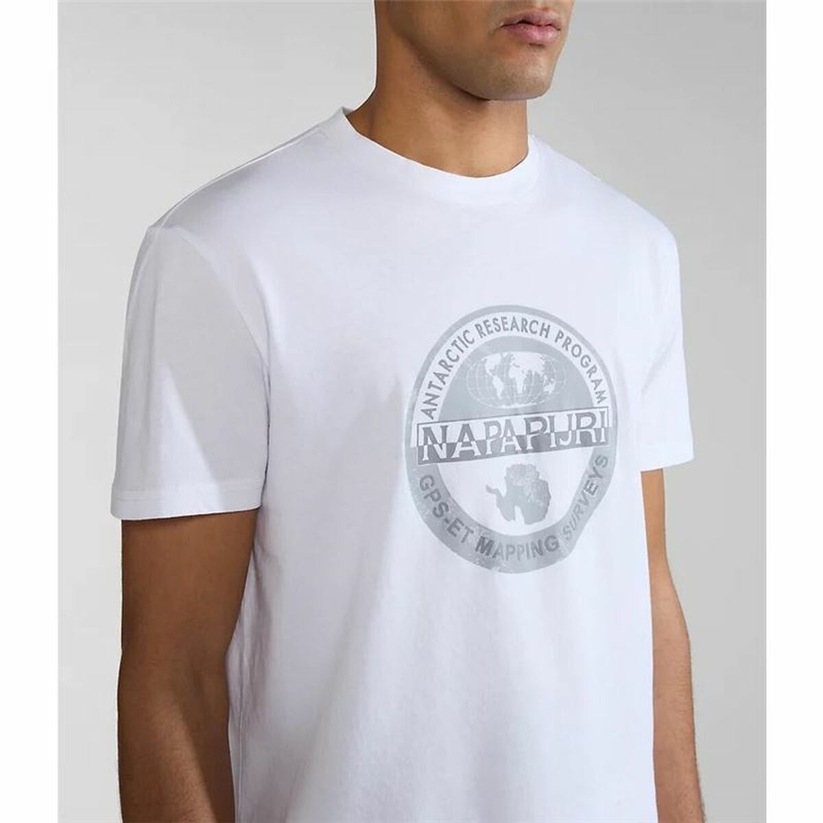 Short-sleeve Sports T-shirt Napapijri S-Bollo Ss 1 White