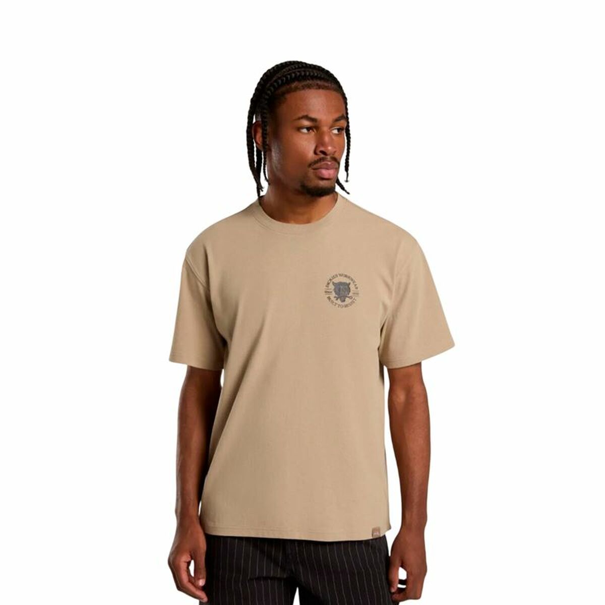 Menâs Short Sleeve T-Shirt Dickies Wrench Ss Beige Menâs Short Sleeve T-Shirt Dickies Wrench Ss Beige
