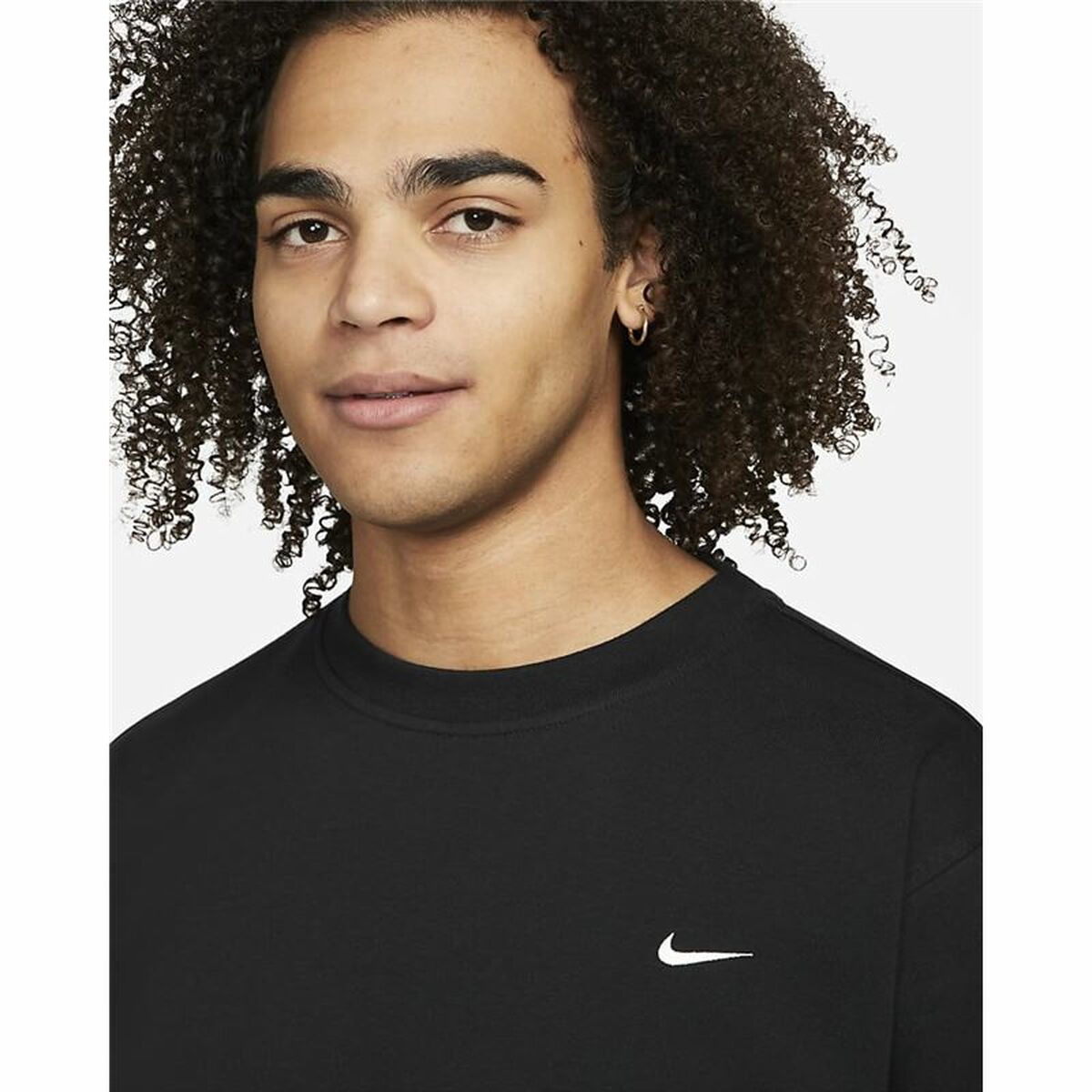 Mens Sweatshirt without Hood Nike Dri-FIT Standard Issue Black XL