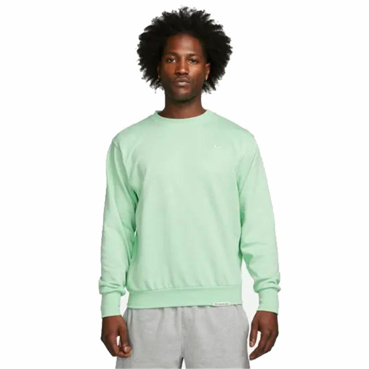 Mens Sweatshirt without Hood Nike Aquamarine