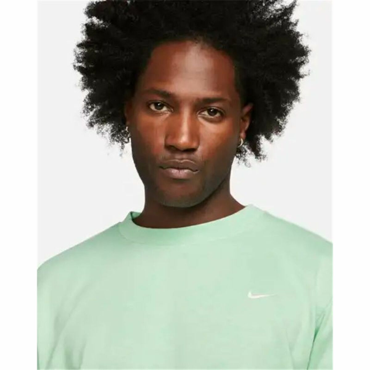 Mens Sweatshirt without Hood Nike Aquamarine