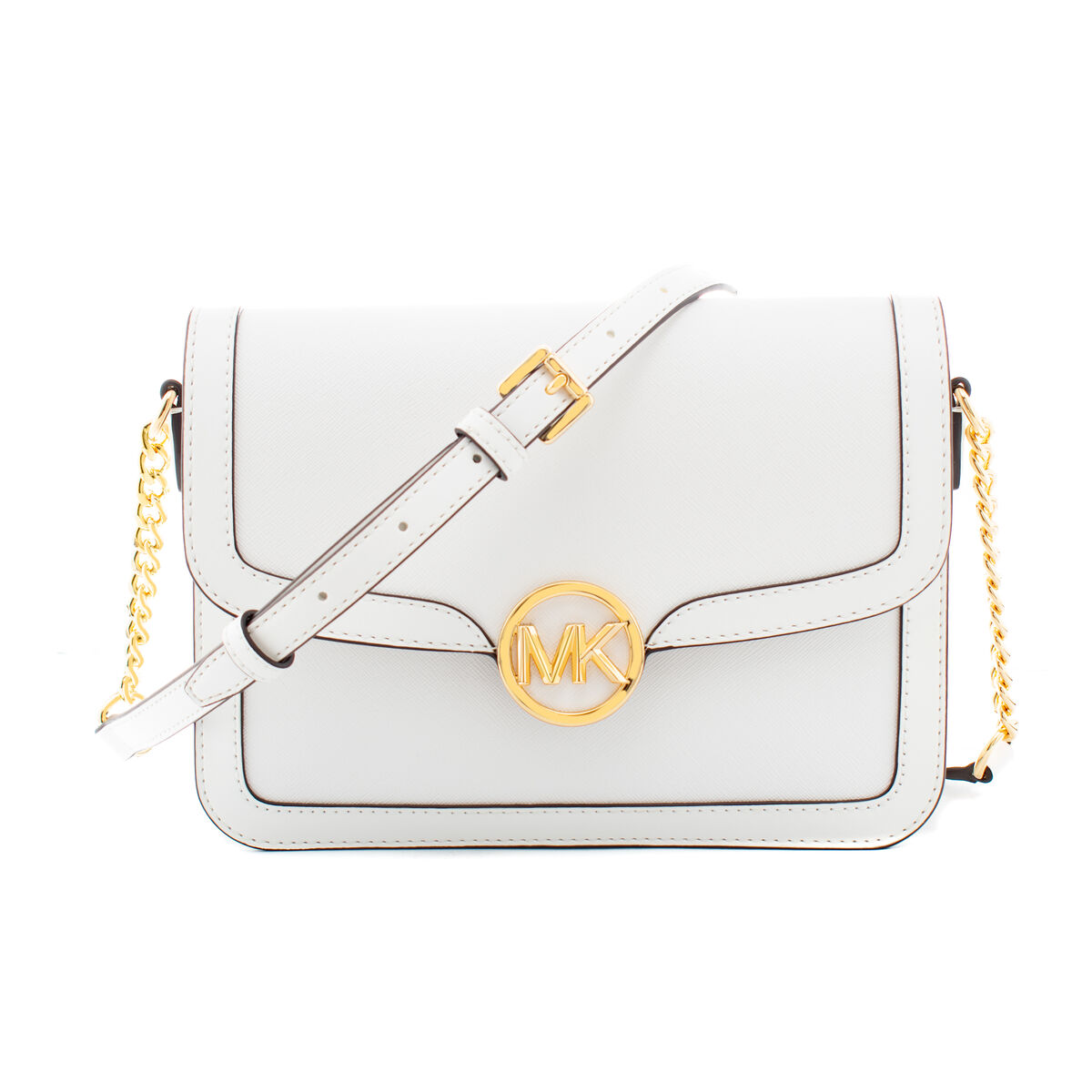 Shoulder Bag Michael Kors Leida White 23 x 16 x 7 cm