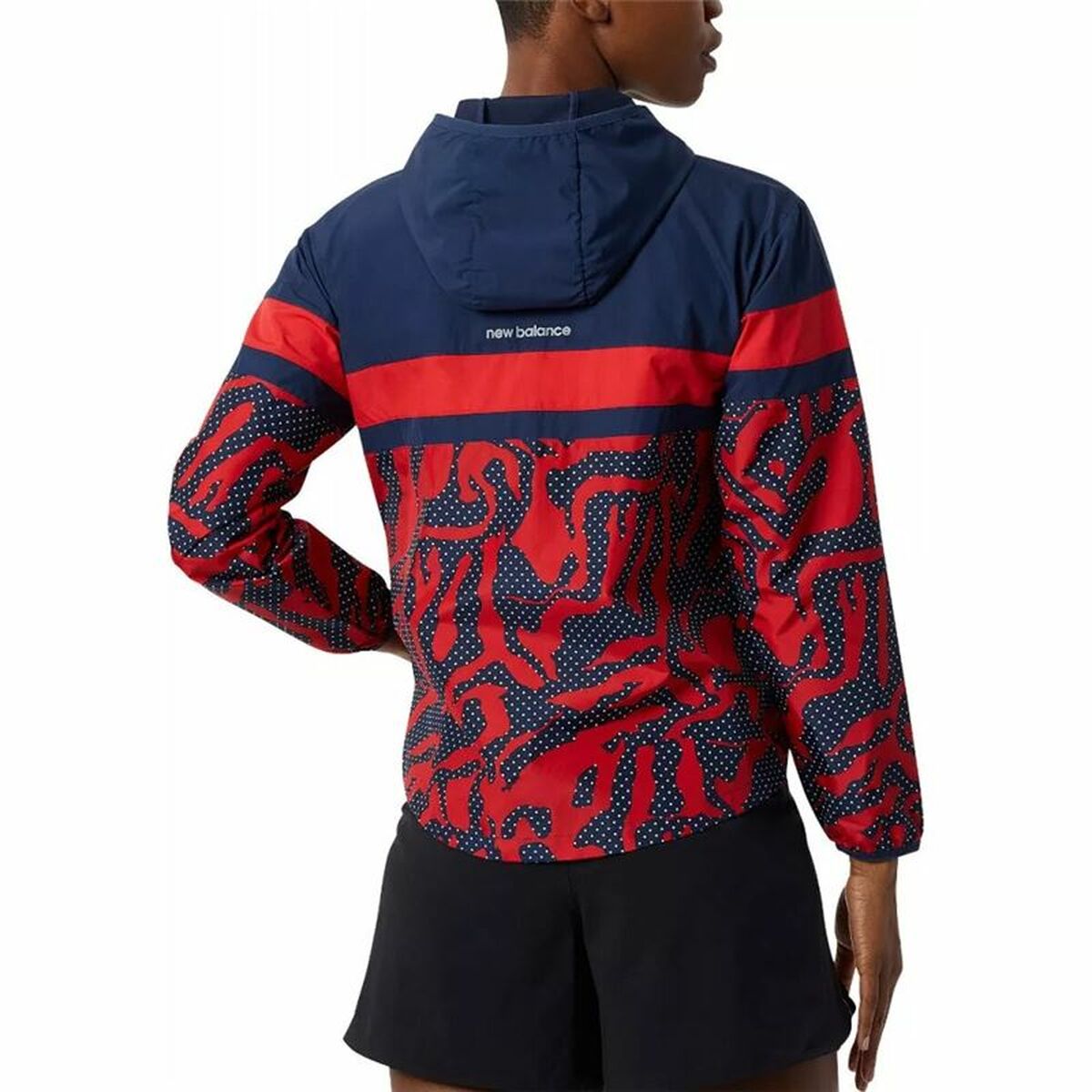 Women’s Sports Jacket New Balance Printed Accelerate Blue
