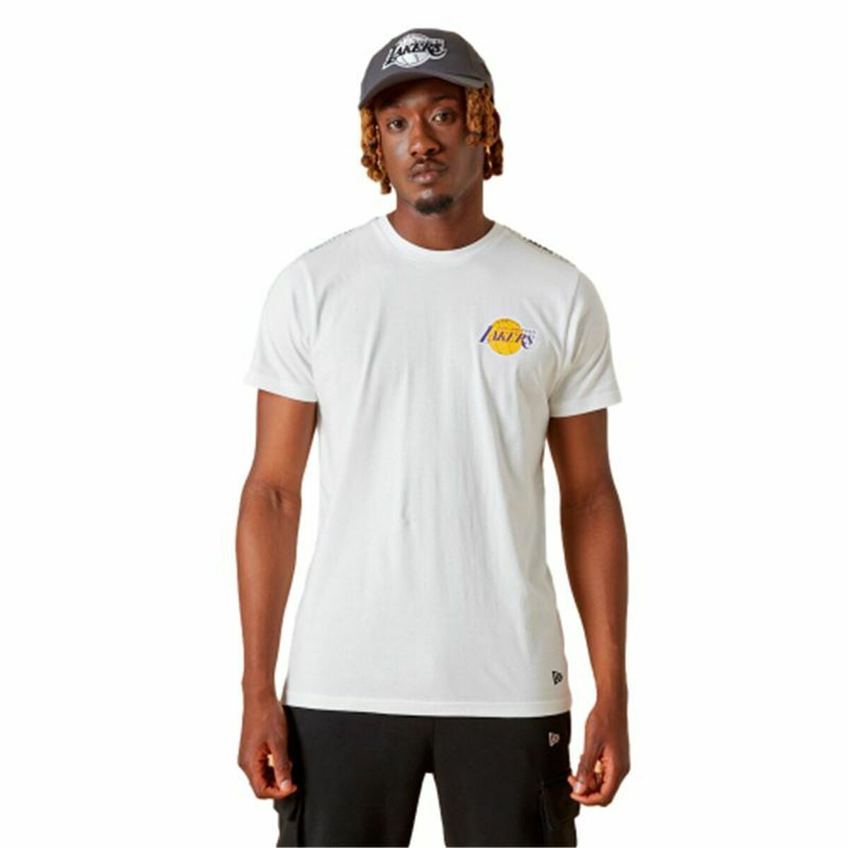 Short-sleeve Sports T-shirt New Era LA Lakers NBA White Short-sleeve Sports T-shirt New Era LA Lakers NBA White