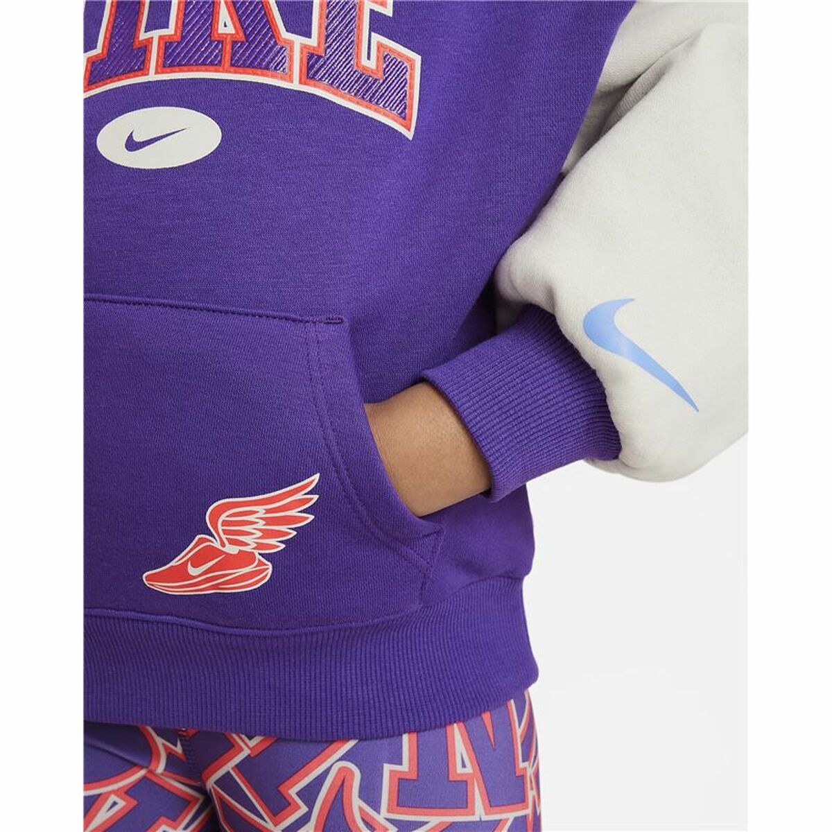Hooded Sweatshirt for Girls Nike Join The Club Violet