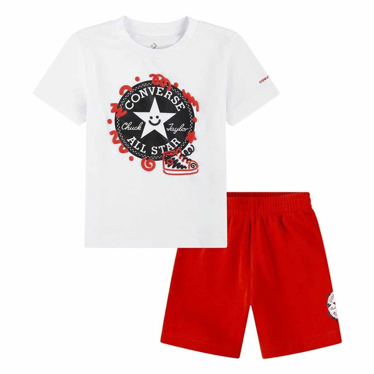 Children’s Sports Outfit Converse Squiggle S/Se+Ft White