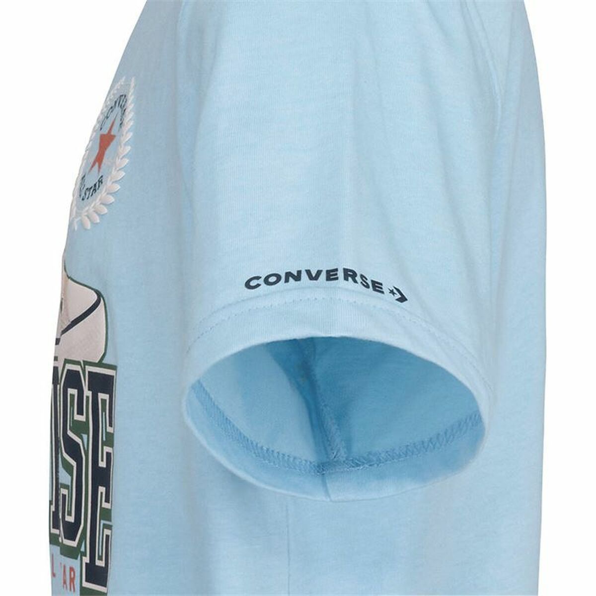 Child’s Short Sleeve T-Shirt Converse Script Sneaker Gfx Sky blue