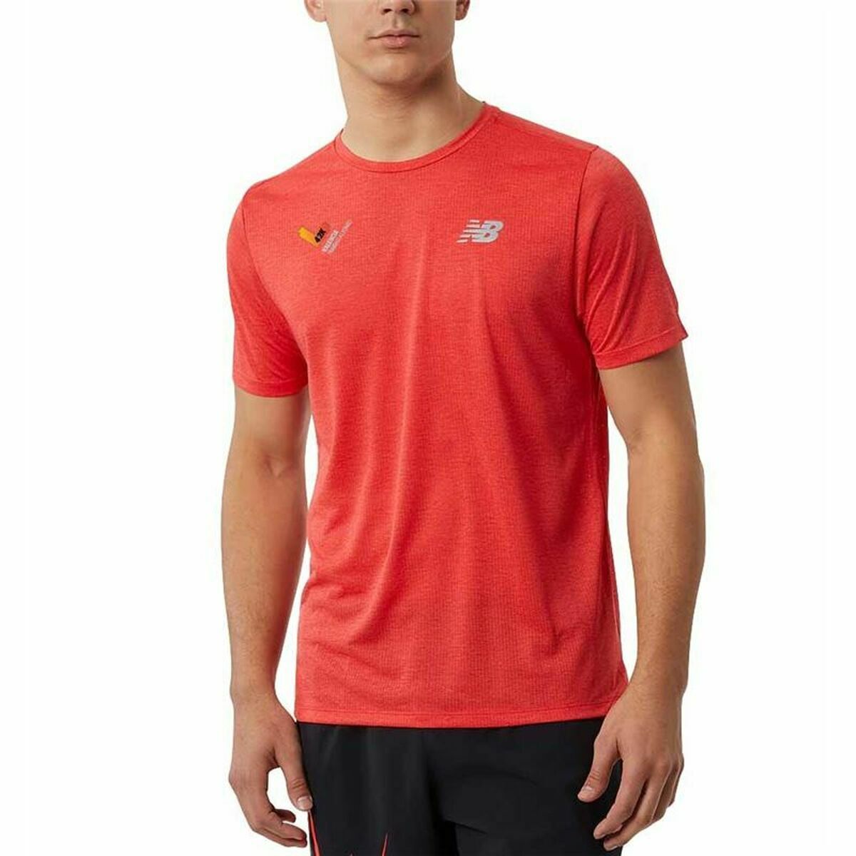 Short-sleeve Sports T-shirt New Balance Impact Run Orange Short-sleeve Sports T-shirt New Balance Impact Run Orange