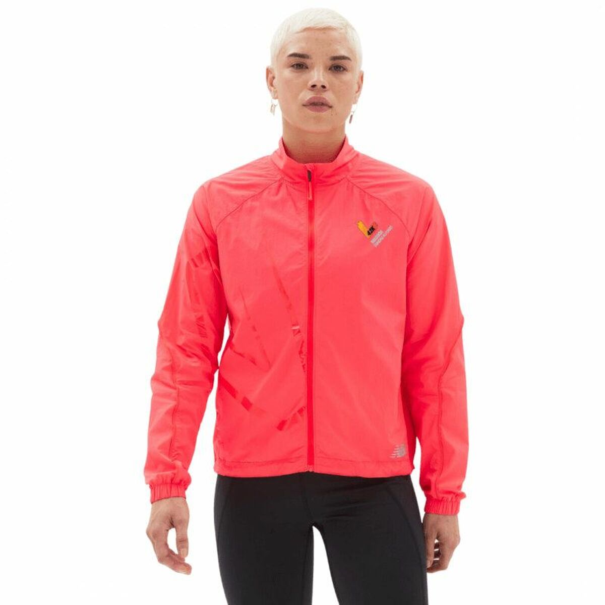Women’s Sports Jacket New Balance  Printed Impact Run Orange