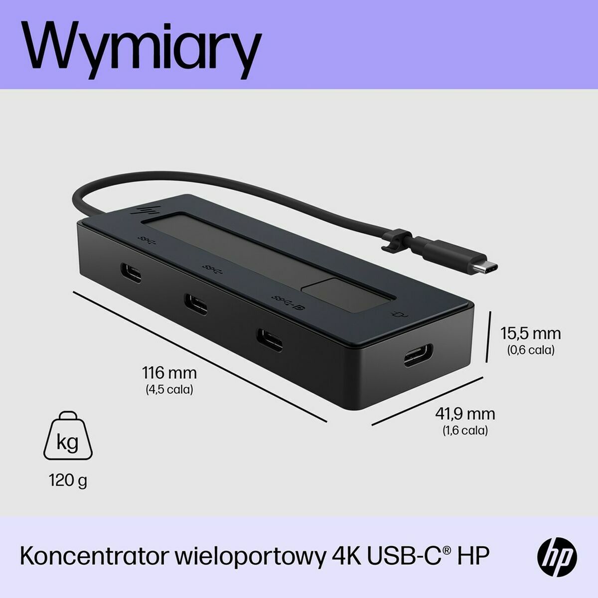 USB Hub HP 6G843AA Black