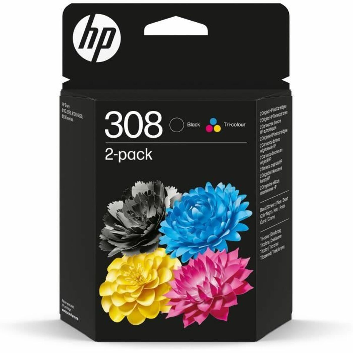 Original Ink Cartridge HP SERIES 6110, 6120, 6130, 6520, 6530 – N 308 Black Multicolour