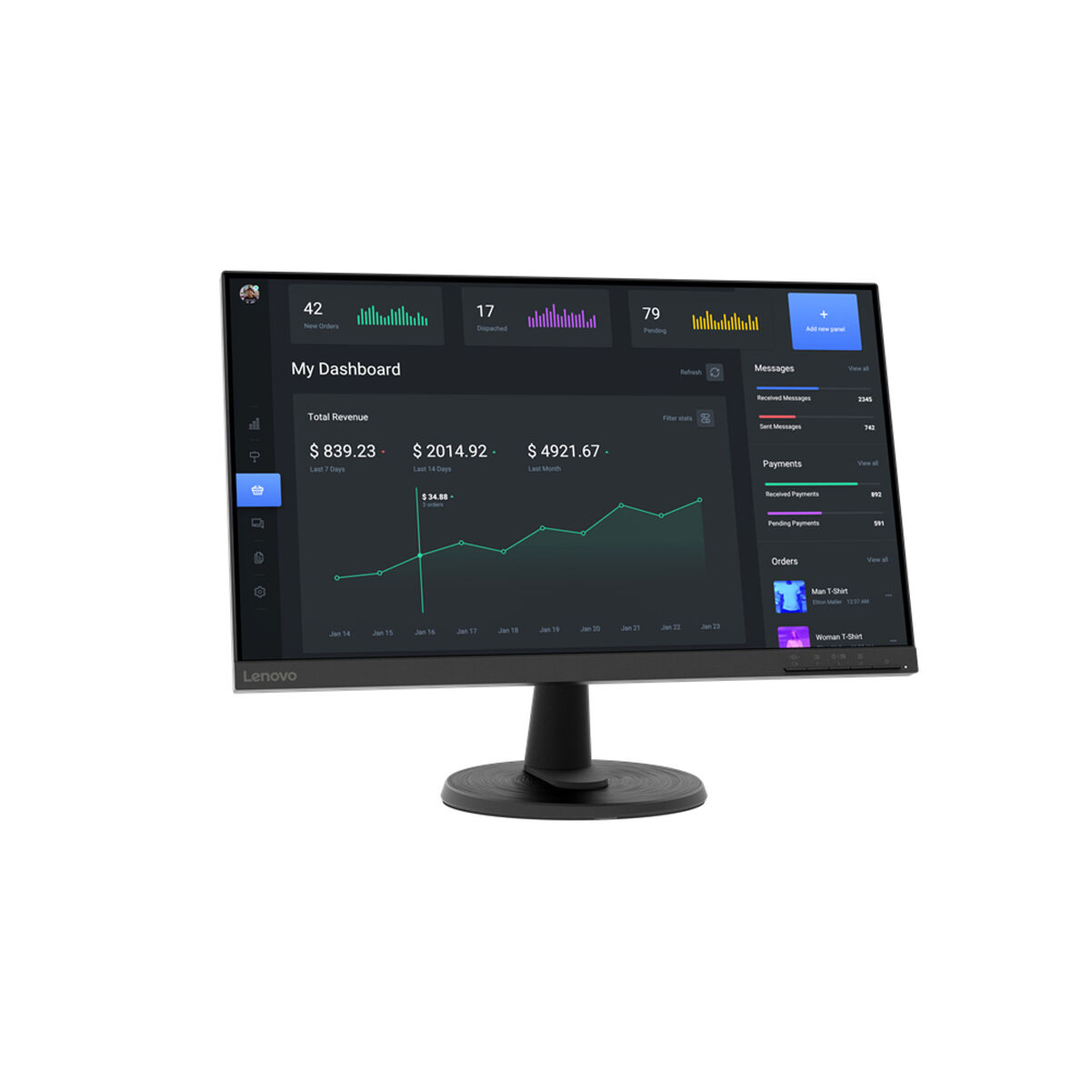 Monitor Lenovo D24-40 Full HD 23,8″ Full HD 75 Hz