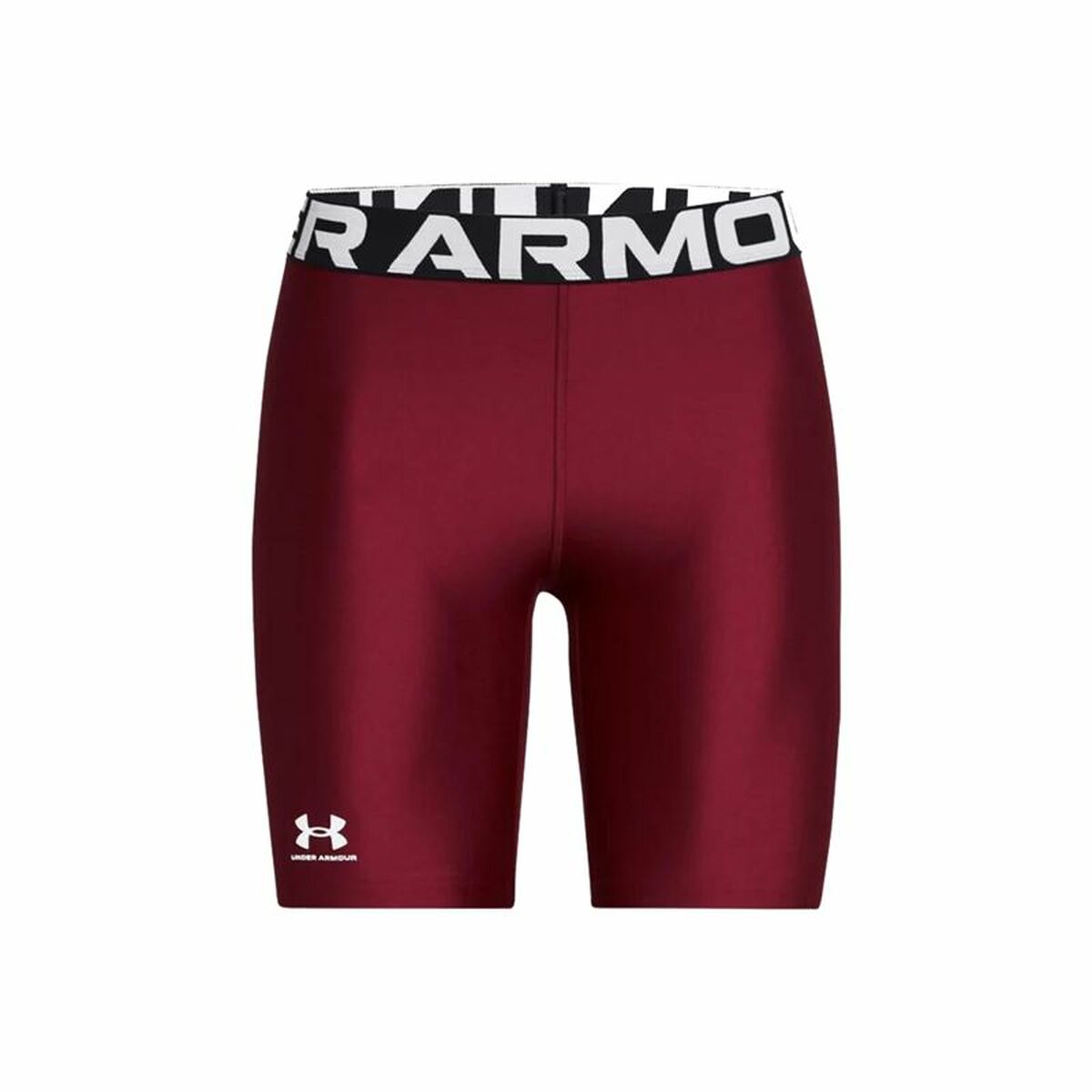 Sports Leggings for Men Under Armour Hg 8In Burgundy Crimson Red