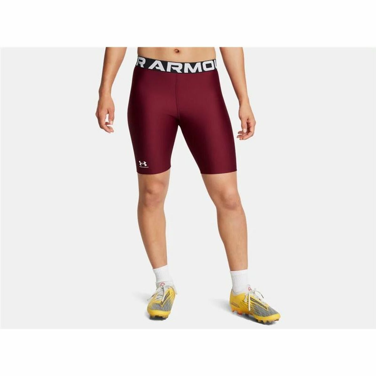 Sports Leggings for Men Under Armour Fitness Maroon Crimson Red
