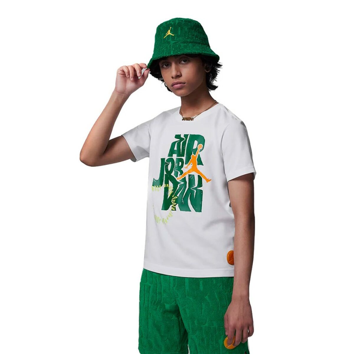 Child’s Short Sleeve T-Shirt Nike JDB FUEL UP COOL DOWN DROPS SS 95D150 001 White