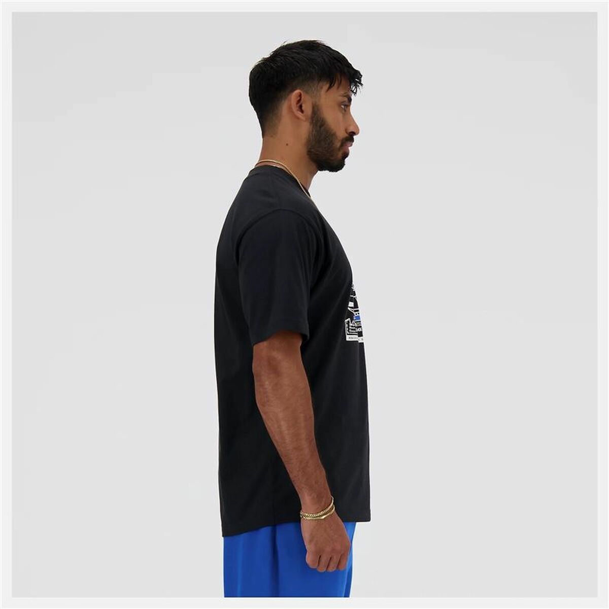 Men’s Short Sleeve T-Shirt New Balance SPORT ESSENTIALS MT41593 Black (L)