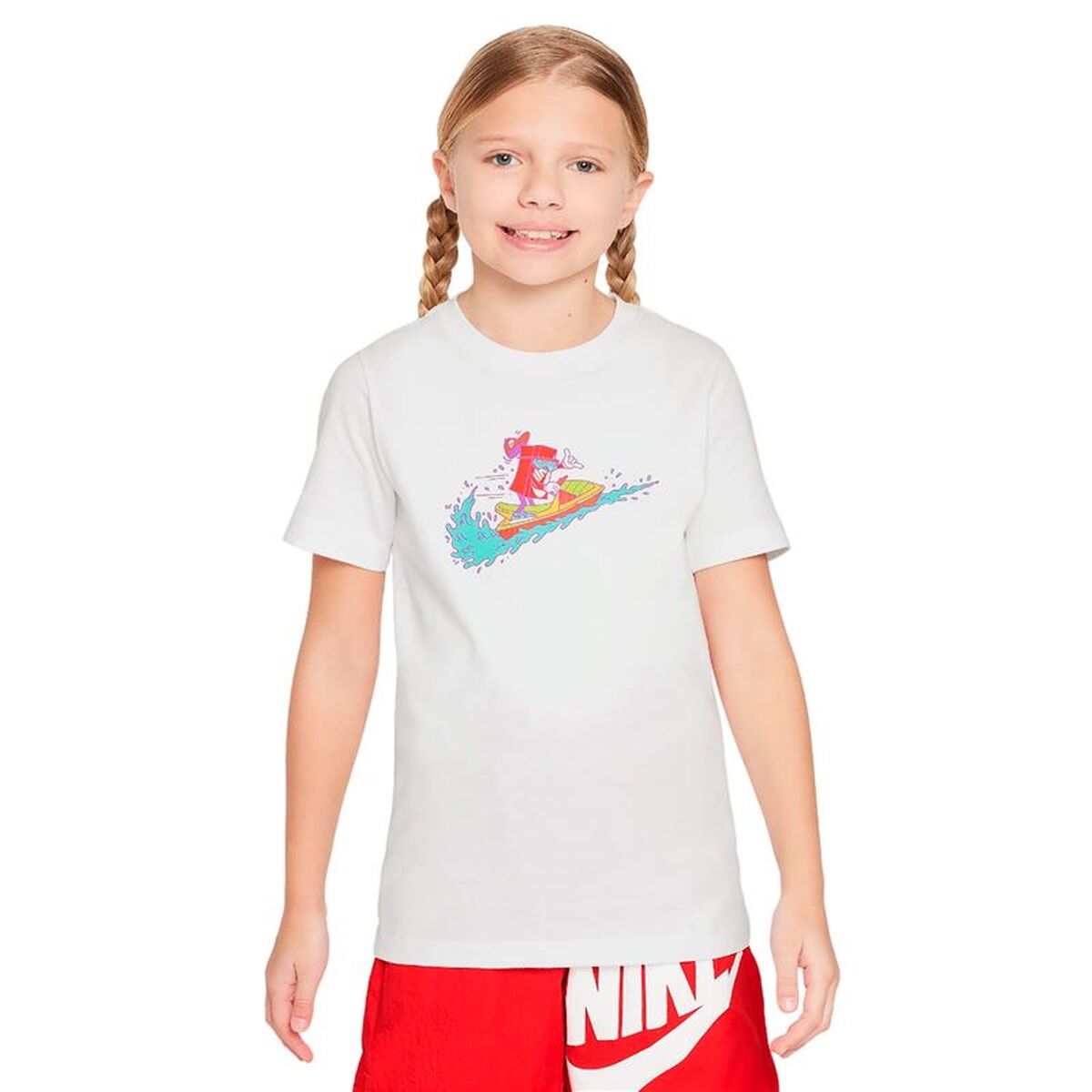 Child’s Short Sleeve T-Shirt Nike Sportswear Big White