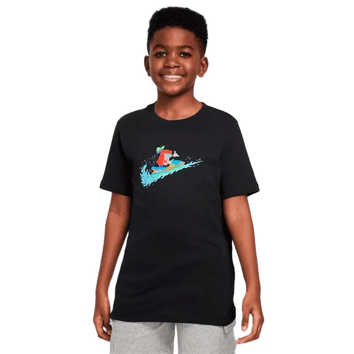 Child’s Short Sleeve T-Shirt Nike Sportswear Big Black Child’s Short Sleeve T-Shirt Nike Sportswear Big Black