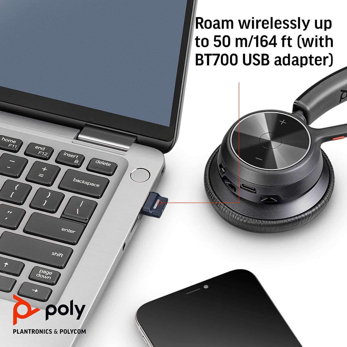 Headphones Poly 77Y96AA Black