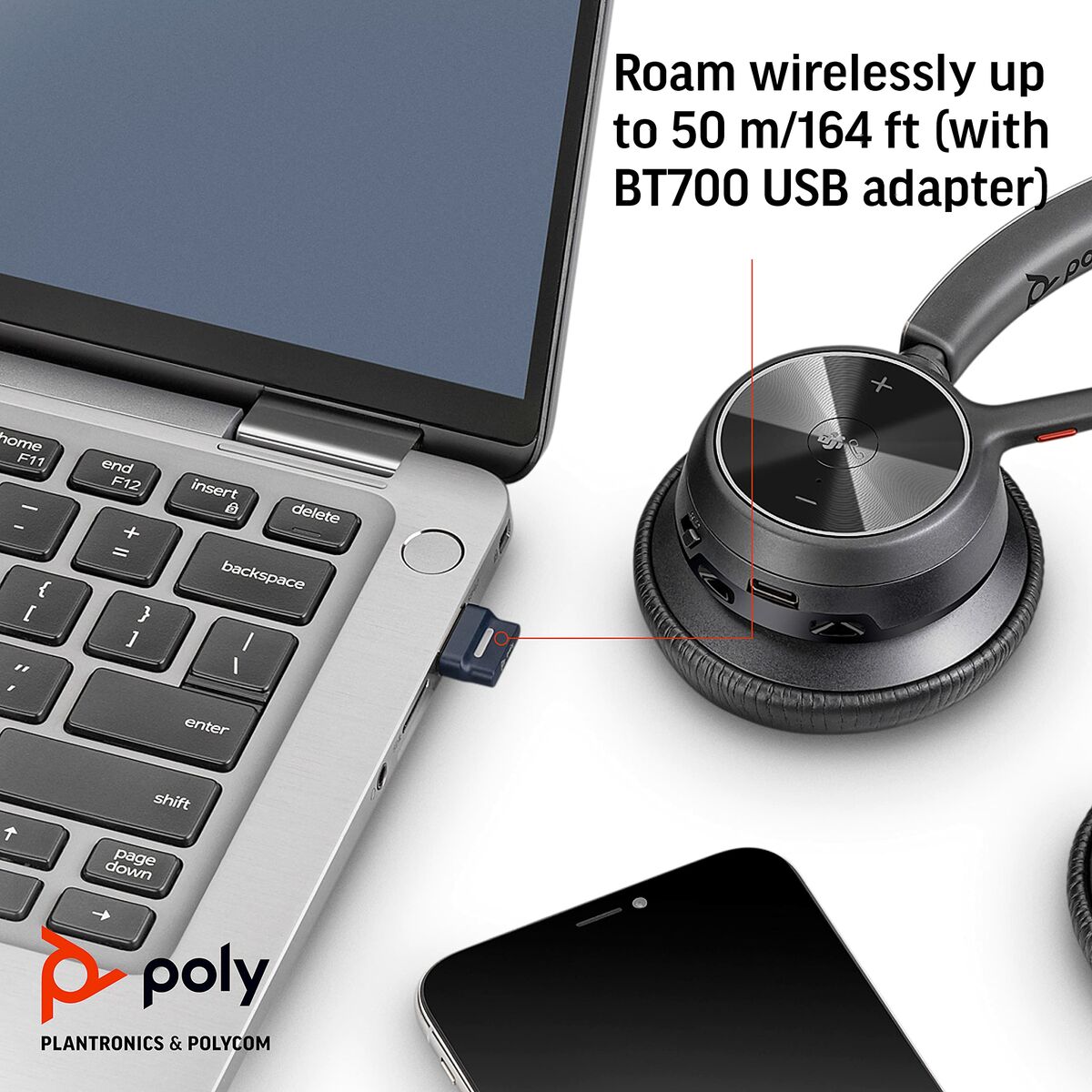 Headphones Poly 77Z32AA Black