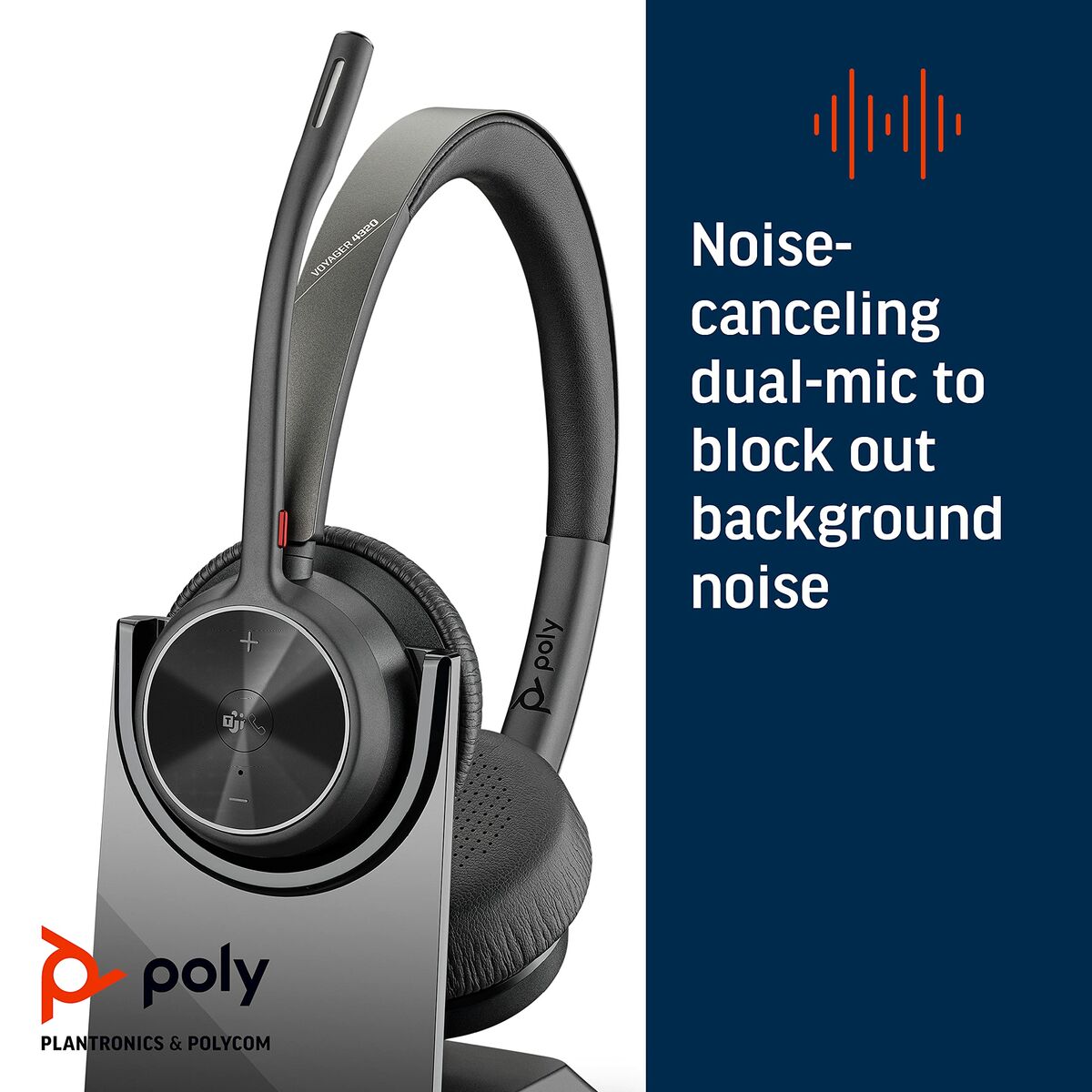 Headphones Poly 77Z32AA Black