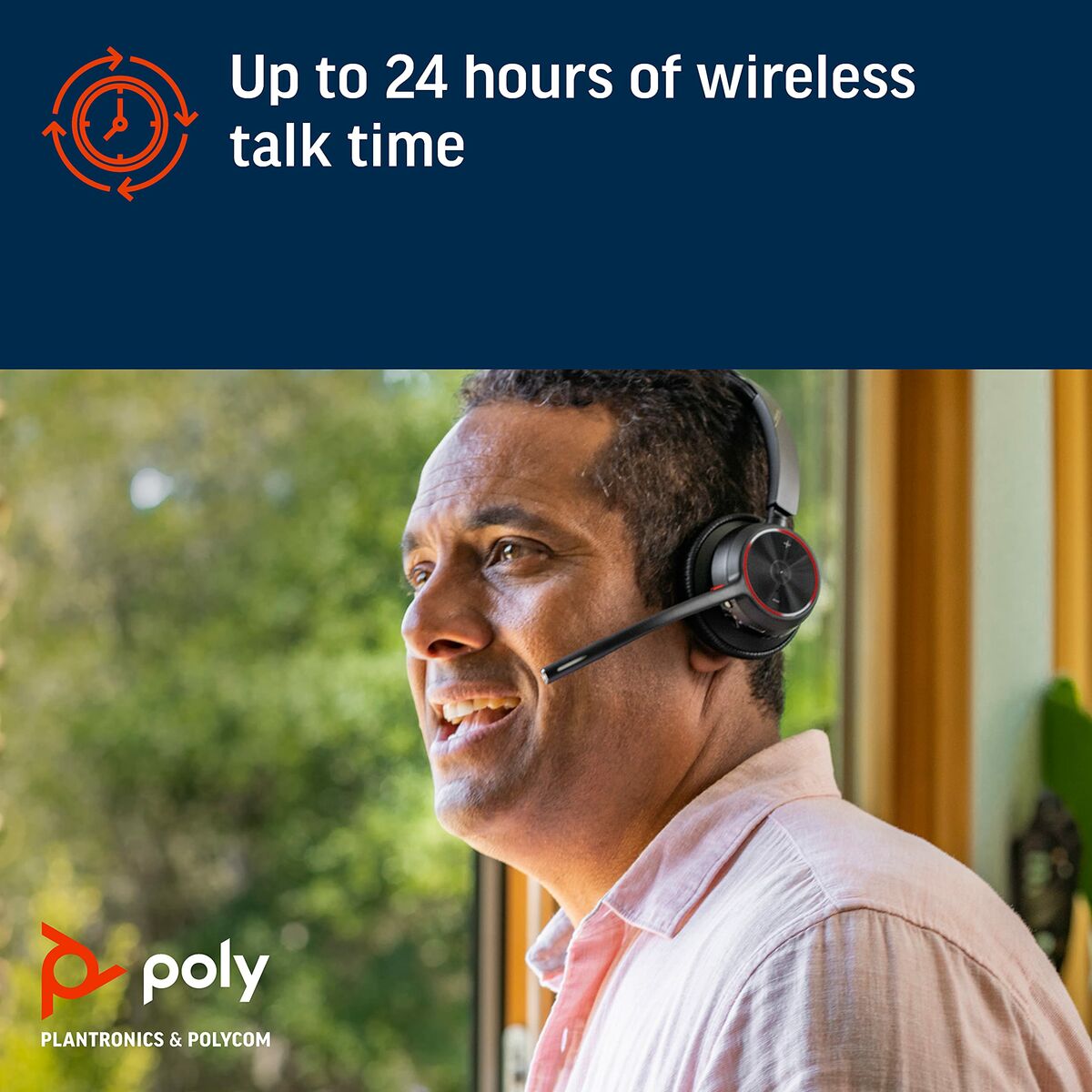 Headphones Poly 77Z32AA Black
